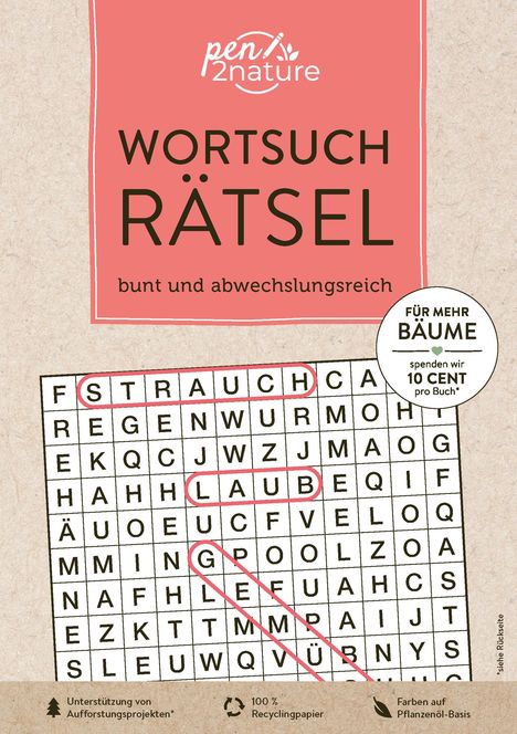 Wortsuchrätsel . bunt und abwechslungsreich, Buch