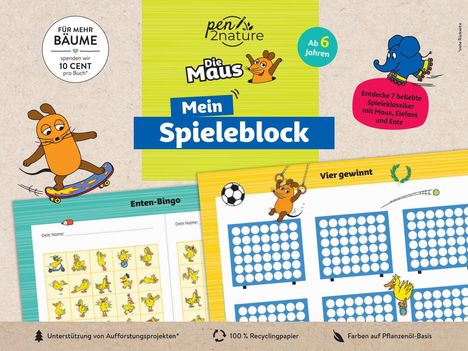 Pen2nature: Die Maus - Mein Spieleblock, Buch