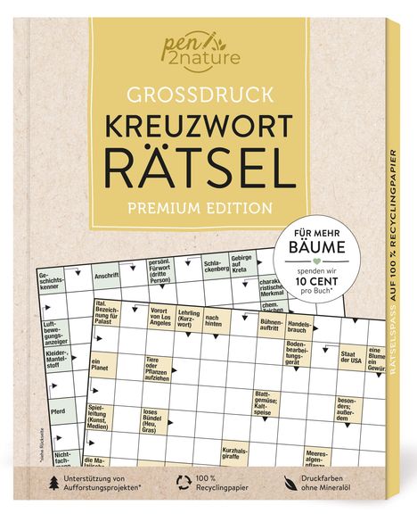 Pen2nature: Großdruck Kreuzworträtsel, Buch