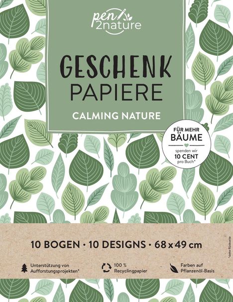 Geschenkpapier-Buch Calming Nature | 100% Recyclingpapier, Buch