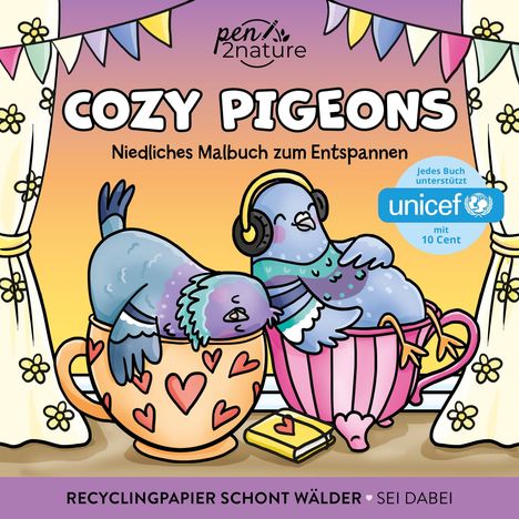 Text: "COVER IN ARBEIT" und "pen 2 nature". Darstellung eines offenen Buches auf grünem Hintergrund. Logo unten links.