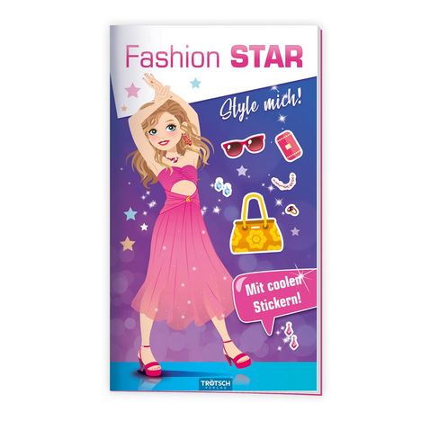 Trötsch Malbuch Stickermalbuch Fashion-Star Filmstar, Buch