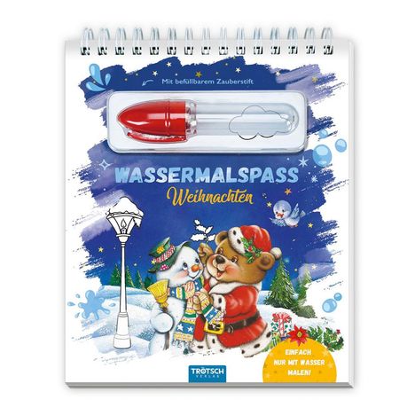 Trötsch Wassermalspaß mit Zauberstift Weihnachten, Buch