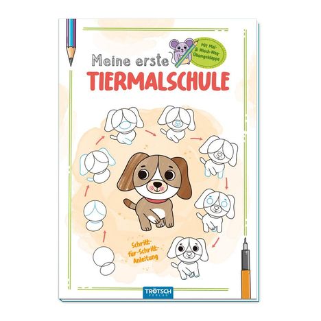 Trötsch Malbuch Meine erste Tiermalschule Hund, Buch