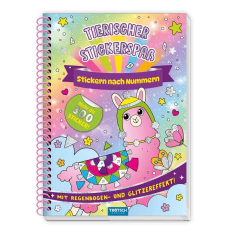 Trötsch Beschäftigungsbuch Stickerbuch Tierischer Stickerspaß, Buch