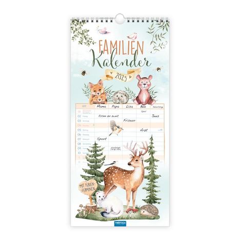 Trötsch Familienkalender Waldfreunde 2025, Kalender