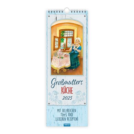 Trötsch Maxi-Streifenkalender Großmutters Küche 2025, Kalender