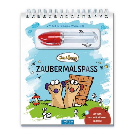 Trötsch Jan &amp; Henry Zaubermalspaß mit Wasserstift, Buch