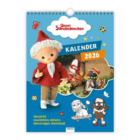 Trötsch Unser Sandmännchen Classickalender Kalender Unser Sandmännchen 2026, Kalender