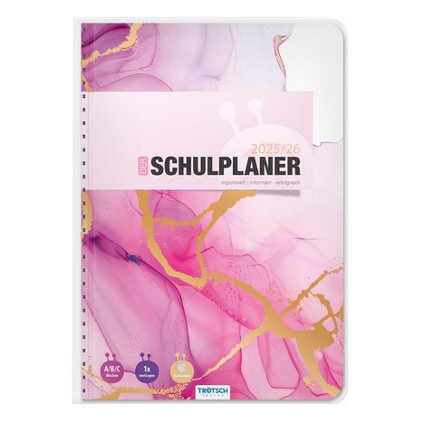 Trötsch Schulplaner Pink 25/26, Kalender