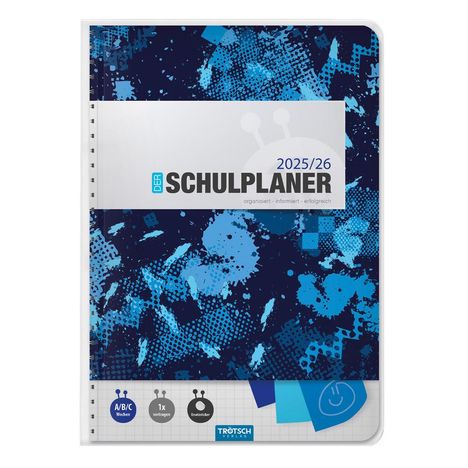 Trötsch Schulplaner Blau 25/26, Kalender