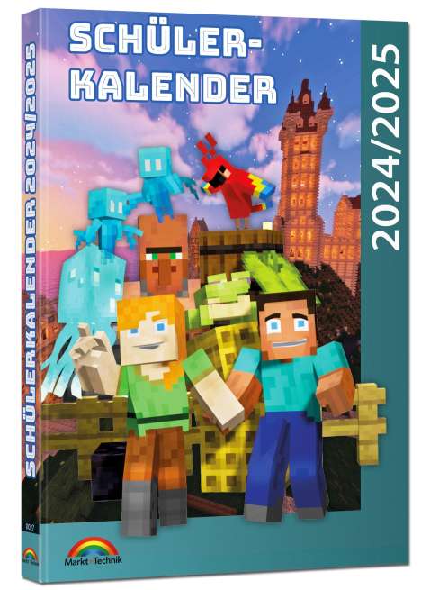 David Haberkamp: Schülerkalender 2024/2025 mit Minecraft; inklusive Tipps, Tricks &amp; Crafting-Rezepten, Buch