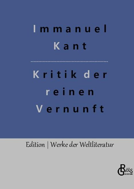 Immanuel Kant: Kritik der reinen Vernunft, Buch