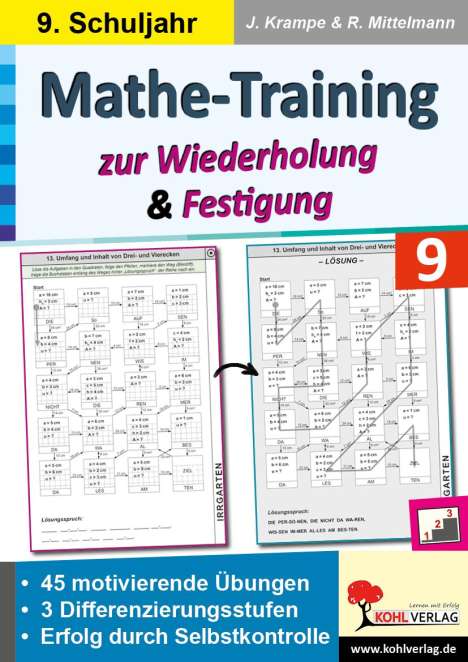 Jörg Krampe: Mathe-Training zur Wiederholung und Festigung / Klasse 9, Buch
