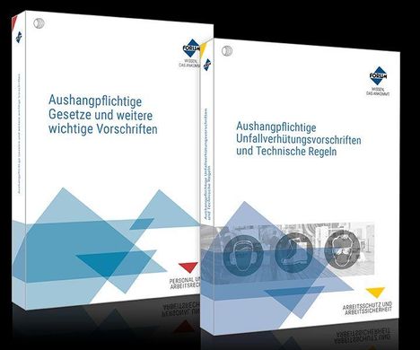 "Aushangpflichtige Gesetze und weitere wichtige Vorschriften" und "Aushangpflichtige Unfallverhütungsvorschriften".