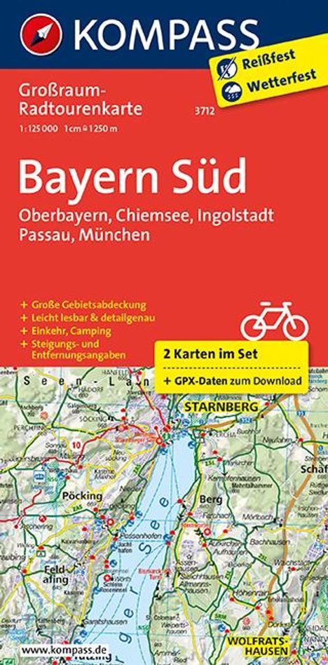 Bayern Süd 1:125 000 LZ 2020-2024, Karten