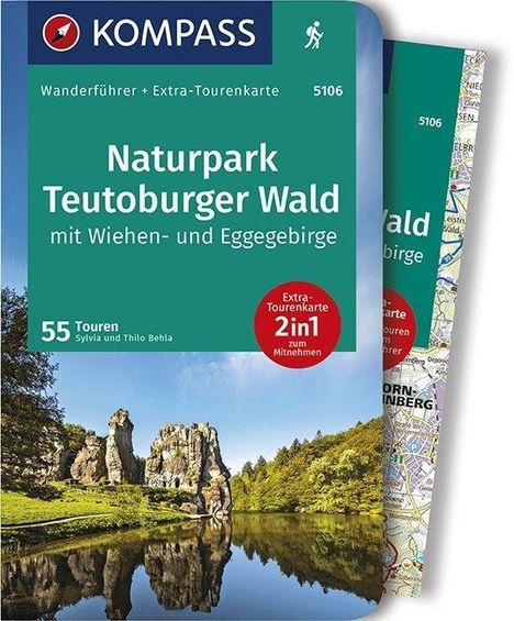 Sylvia Behla: KOMPASS Wanderführer Naturpark Teutoburger Wald mit Wiehen- und Eggegebirge, Buch