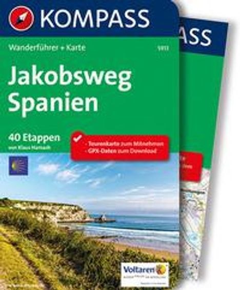 Klaus Harnach: Harnach, K: KOMPASS Wanderführer Jakobsweg Spanien, 40 Etapp, Buch