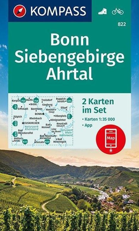 Bonn, Siebengebirge, Ahrtal, Karten