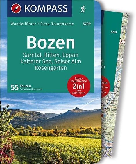 Franziska Baumann: KOMPASS Wanderführer Bozen, Sarntal, Ritten, Eppan, Kalterer See, Seiser Alm, Rosengarten, Buch