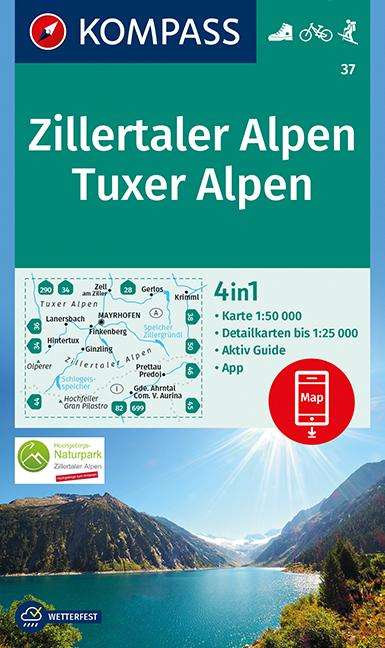 Zillertaler Alpen, Tuxer Alpen 1:50 000, Karten