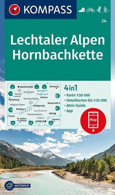 Lechtaler Alpen, Hornbachkette, Karten