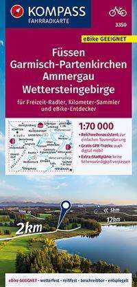 KOMPASS Fahrradkarte 3350 Füssen, Garmisch-Partenkirchen, Am, Karten