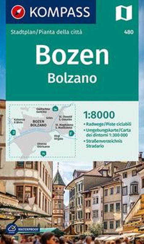KOMPASS Stadtplan Bozen / Bolzano 1:8.000, Karten