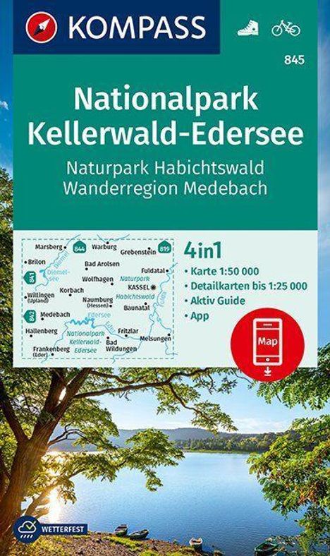 KOMPASS Wanderkarte Nationalpark Kellerwald-Edersee 1:50 000, Karten
