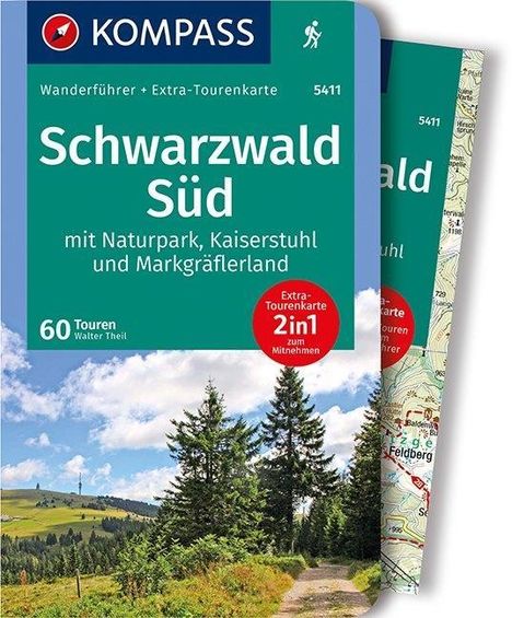 Walter Theil: KOMPASS Wanderführer Schwarzwald Süd mit Naturpark, Kaiserstuhl und Markgräflerland, Buch