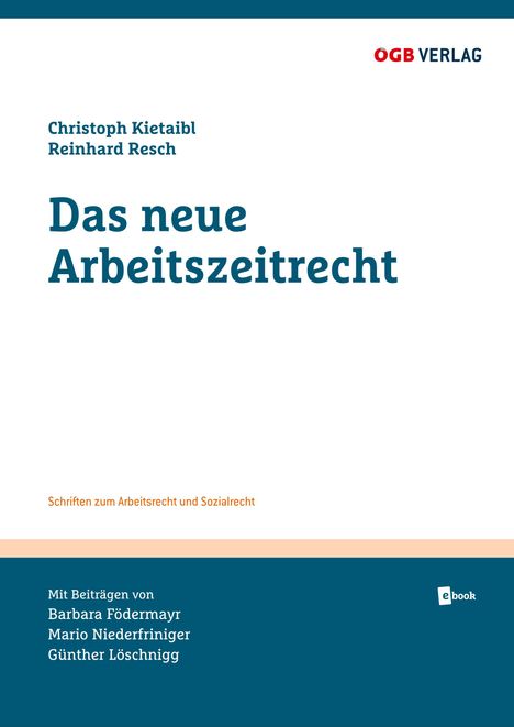 Barbara Födermayr: Das neue Arbeitszeitrecht, Buch