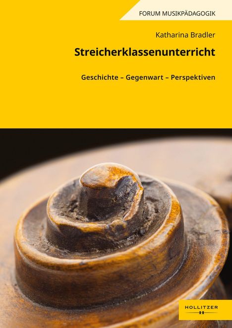 Streicherklassenunterricht: Geschichte – Gegenwart – Perspektiven. Foto eines detaillierten Violinwirbels in Nahaufnahme.