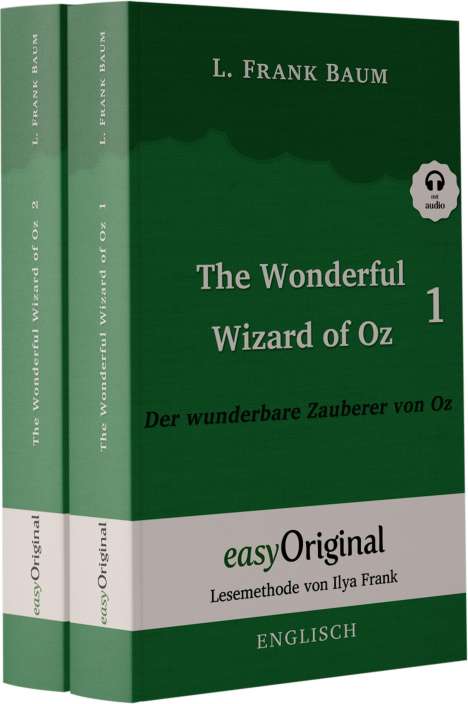 L. Frank Baum: The Wonderful Wizard of Oz / Der wunderbare Zauberer von Oz - 2 Teile (Buch + 2 MP3 Audio-CDs) - Lesemethode von Ilya Frank - Zweisprachige Ausgabe Englisch-Deutsch, 2 Bücher