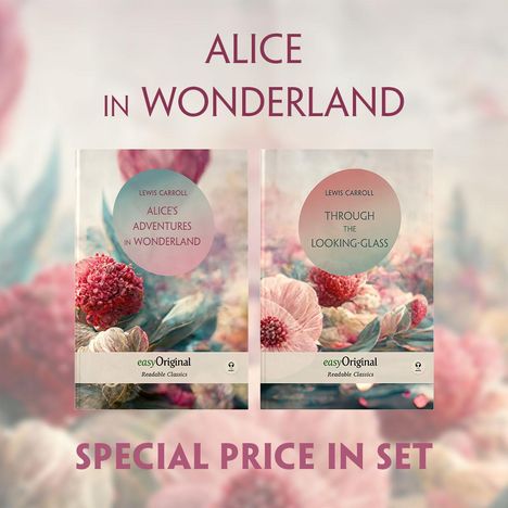 Lewis Carroll: Alice in Wonderland Books-Set (with audio-online) - Readable Classics - Unabridged english edition with improved readability, 2 Bücher