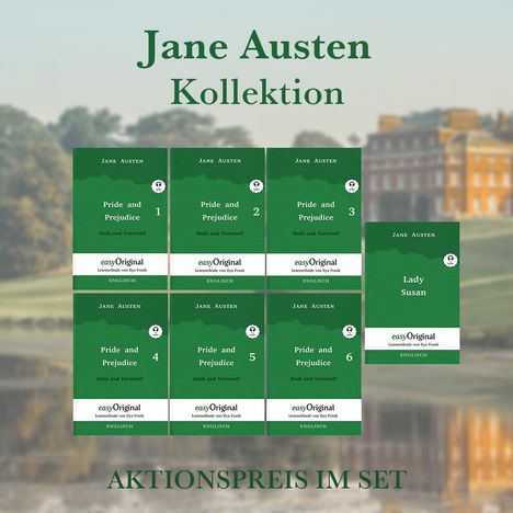 Jane Austen: Jane Austen Kollektion Softcover (Bücher + 7 MP3 Audio-CDs) - Lesemethode von Ilya Frank - Zweisprachige Ausgabe Englisch-Deutsch, Buch