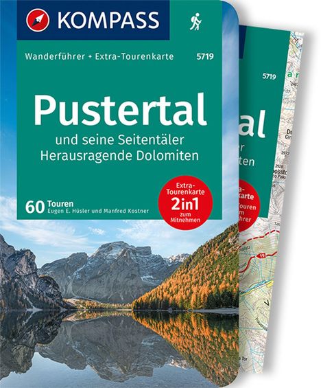 Eugen E. Hüsler: KOMPASS Wanderführer Pustertal und seine Seitentäler, Herausragende Dolomiten, 60 Touren, Buch