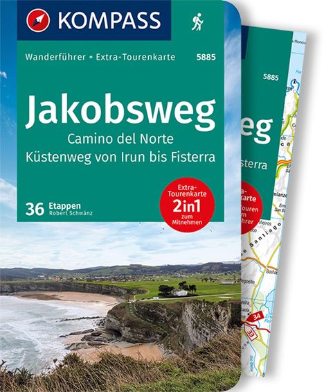 Rorbert Schwänz: KOMPASS Wanderführer Jakobsweg Camino del Norte, 60 Touren, Buch