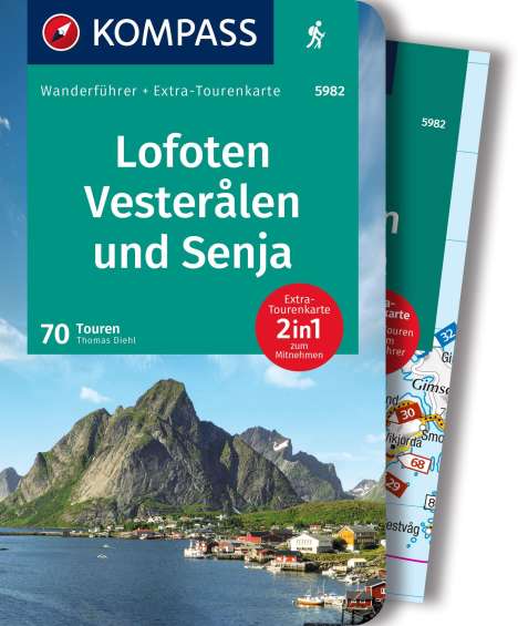 Thomas Diehl: KOMPASS Wanderführer Lofoten, Vesterålen und Senja, 70 Touren mit Extra-Tourenkarte, Buch