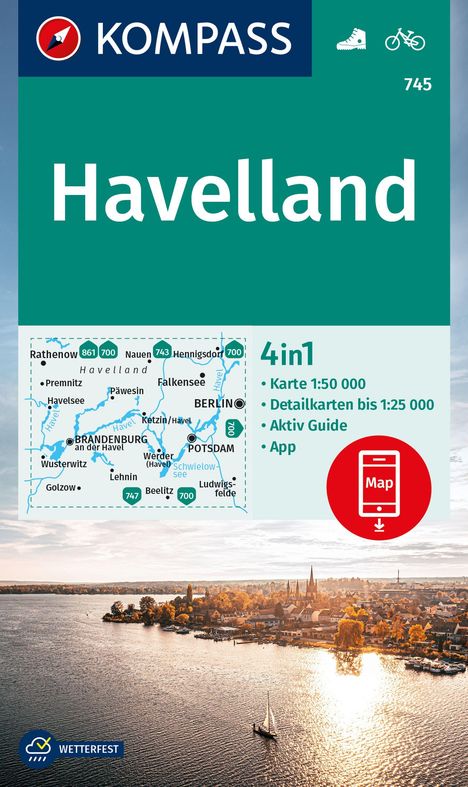 KOMPASS Wanderkarte 745 Havelland 1:50.000, Karten