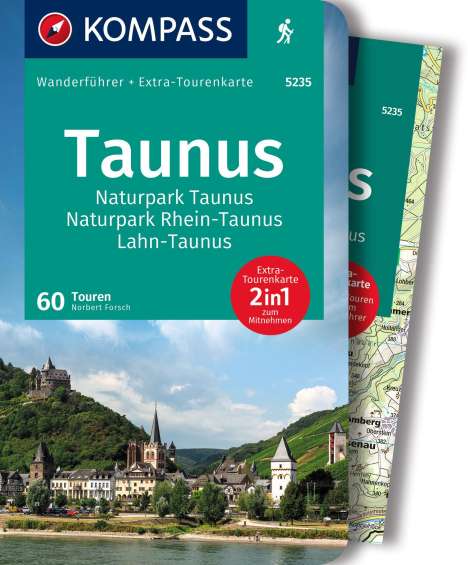 Norbert Forsch: KOMPASS Wanderführer Taunus, Naturpark Taunus, Naturpark Rhein-Taunus, Lahn-Taunus, 60 Touren mit Extra-Tourenkarte, Buch