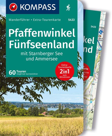 Siegfried Garnweidner: KOMPASS Wanderführer Pfaffenwinkel, Fünfseenland, Starnberger See, Ammersee, 60 Touren mit Extra-Tourenkarte, Buch