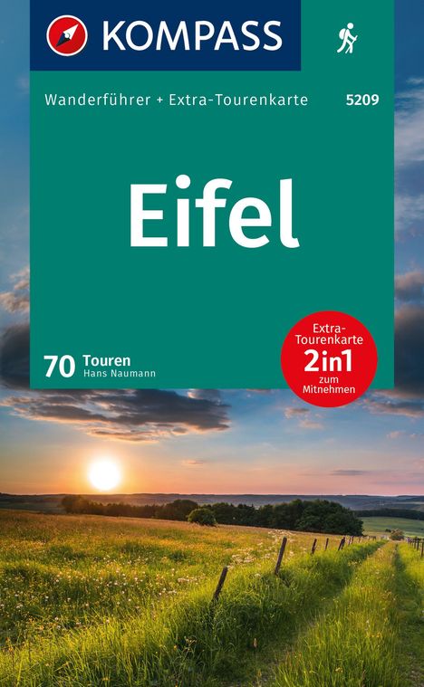 KOMPASS Wanderführer Eifel, 70 Touren mit Extra-Tourenkarte, Buch