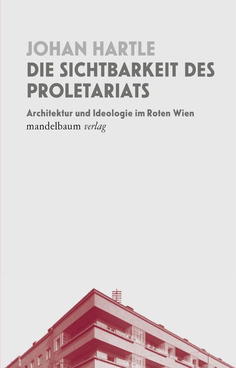 "Johan Hartle. Die Sichtbarkeit des Proletariats. Architektur und Ideologie im Roten Wien. mandelbaum verlag." Unterer Bildteil: Rotes Gebäude.
