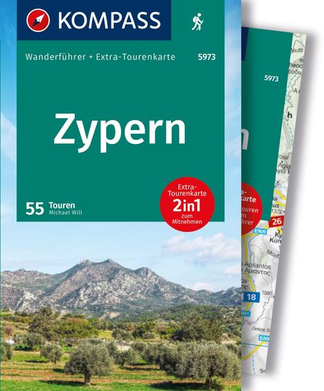 KOMPASS Wanderführer Zypern, 55 Touren mit Extra-Tourenkarte, Buch