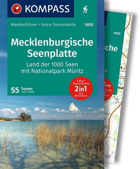 Sven Hähle: KOMPASS Wanderführer Mecklenburgische Seenplatte, Land der 1000 Seen mit Nationalpark Müritz, 55 Touren mit Extra-Tourenkarte, Buch
