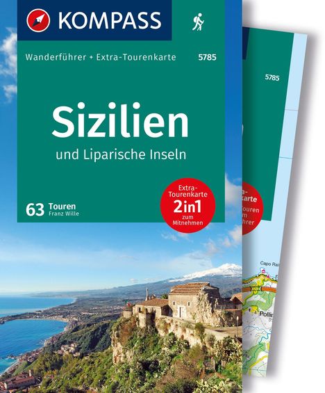 KOMPASS Wanderführer Sizilien und Liparische Inseln, 60 Touren mit Extra-Tourenkarte, Buch