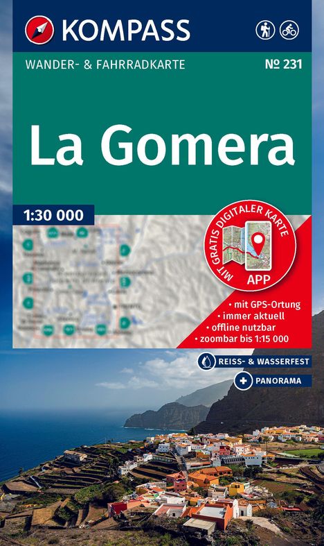 KOMPASS Wanderkarte 231 La Gomera 1:30.000, Karten