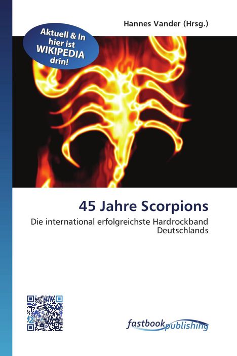 Aktuell & In hier ist WIKIPEDIA drin! 45 Jahre Scorpions. Flammendes Skorpion-Logo.