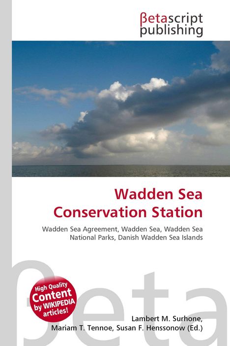 "Wadden Sea Conservation Station" und weitere Autoren. Wolken über dem Meer, Logo von Betascript Publishing oben.
