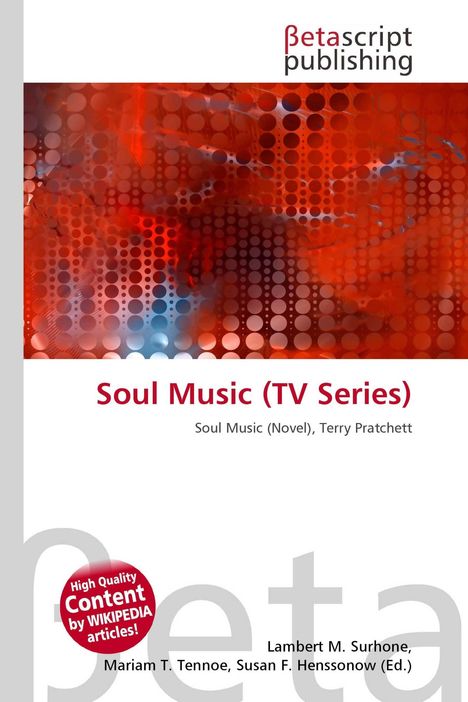 "B. etascript publishing", "Soul Music (TV Series)" in Rot. Illustration: Abstrakte Kreise in Rottönen, dynamisch und lebendig.